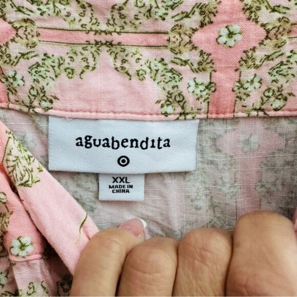 Agua Bendita Target Dainty Floral Tile Flutter Sleeve Mini Dress Size XXL - Picture 9 of 12
